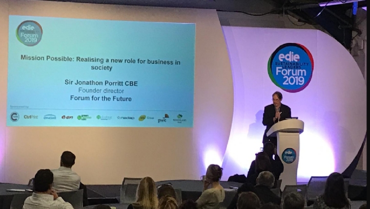 Porritt delivered a rousing opening address on the need to accelerate business action on climate change
